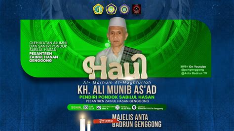 LIVE Haul Almarhum Al Magfurlah KH Ali Munib As Ad YouTube