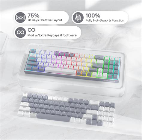 Redragon K Wg Pollux Rgb Gaming Keyboard Red Switch Hot Swappable Stand Alone Numpad