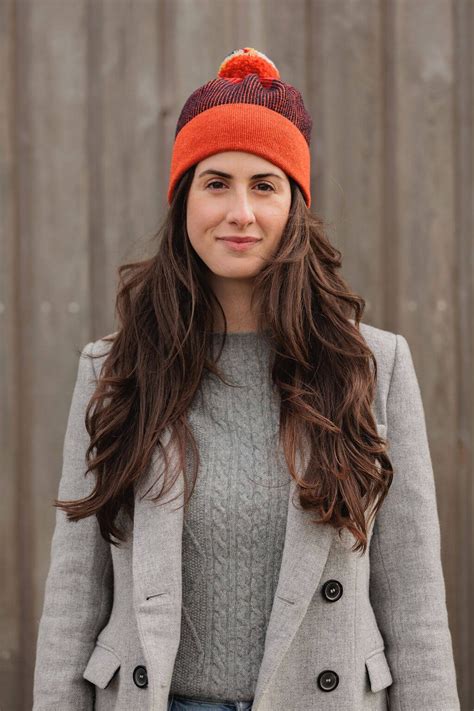 Orange Lambswool Bobble Hat — Collingwood Norris