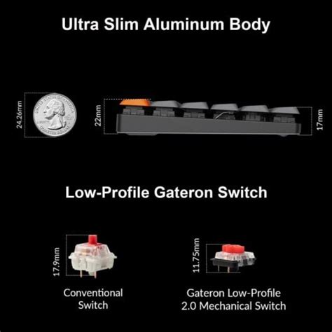 Keychron K3 Max Teclado Mecánico Gaming RGB Gateron Red Hot Swap Gris PcComponentes