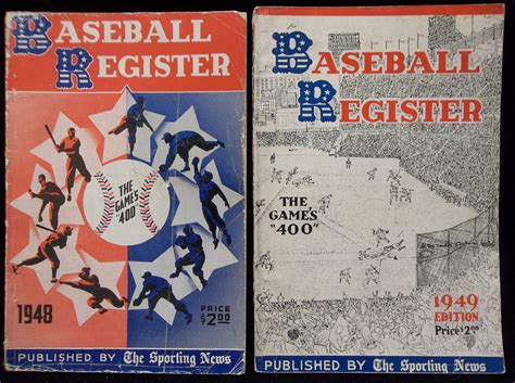 Lot Detail The Sporting News Baseball Register 2 Issues 1948 And 1949