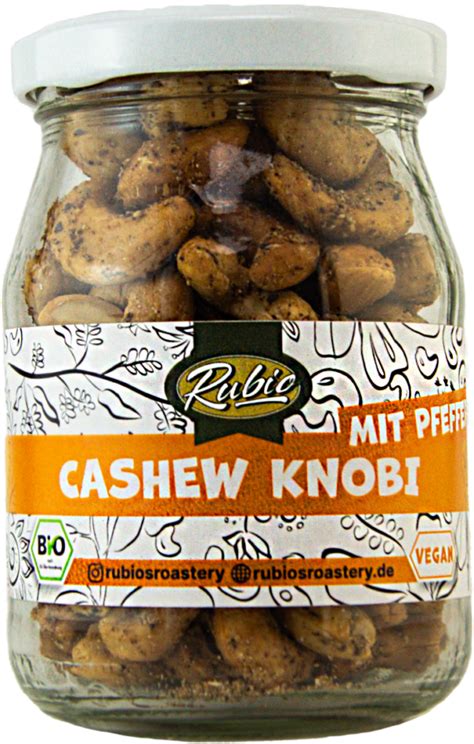 Rubio Bio Cashewkerne Ger Stet Mit Knoblauch Und Pfeffer Im Pfandglas