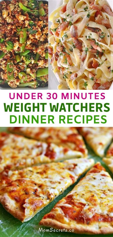 Best Weight Watchers Dinner Recipes - Under 30 minutes