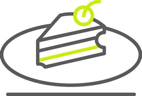 Piece Of Cake Line Two Color Icon Vector Art At Vecteezy