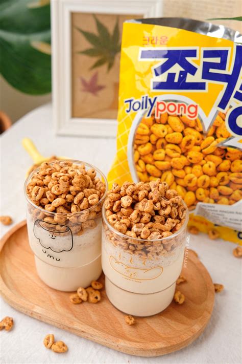[Recipe] KOREAN SNACK JOLLY PONG LATTE/ PONG CRUSH | ANAKJAJAN.COM