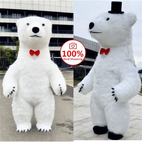 Надувной костюм белого медведя | AliExpress