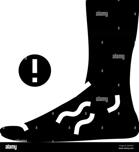 Disease Flat Feet Glyph Icon Vector Illustration Stock Vector Image