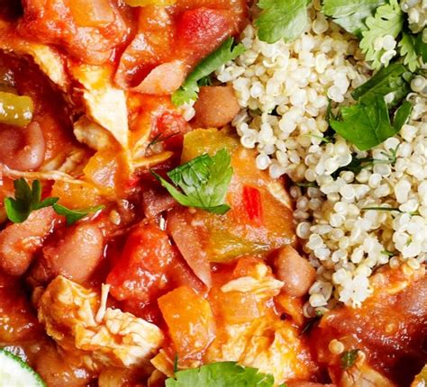 Spicy Chicken And Pepper Stew With Herb Quinoa Recipe Olivemagazine