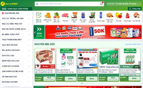 Bách hóa XANH: Siêu thị mua bán thực phẩm, sản phẩm gia đình