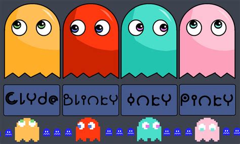 The Pac-Man Ghosts by Miserable-in-Orange on DeviantArt