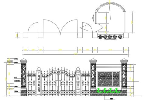 Main Entrance Gate Design Cad File