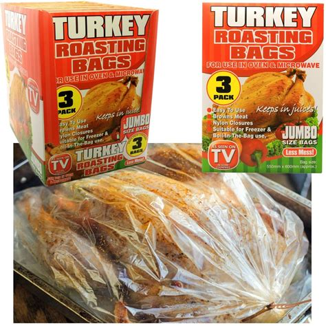 Пищевые пакеты для хранения продуктов 90x JUMBO TURKEY ROASTING BAGS ...