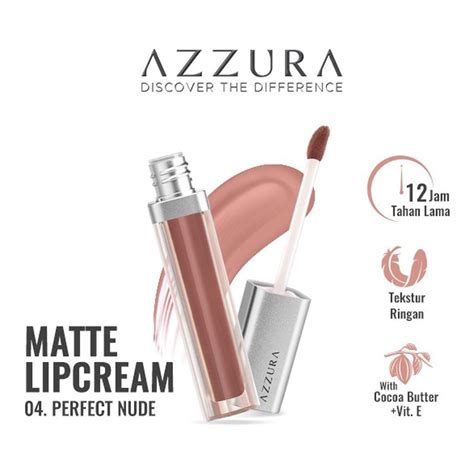 Jual AZZURA Matte Lip Cream 04 Perfect Nude 4 G Shopee Indonesia