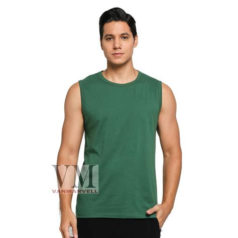 Vanmarvell Kaos Buntung Singlet Polos Pria Hijau Army Shopee Indonesia