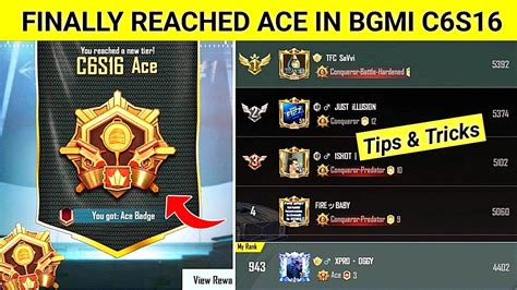 FINALLY REACHED ACE TO CONQUEROR IN BGMI C6S16 DUO RANK PUSH TIPS