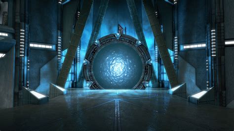 Gray And Blue Portal Wallpaper Hd Wallpaper Wallpaper Flare