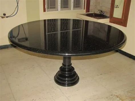 4ft X 4ft Dia Standard Height Black Granite Dining Table at ₹ 32000 ...