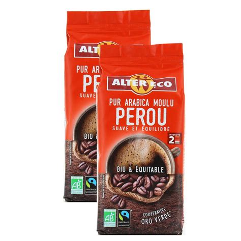 Alter Eco Commerce Equitable Café moulu du Pérou 100 arabica bio