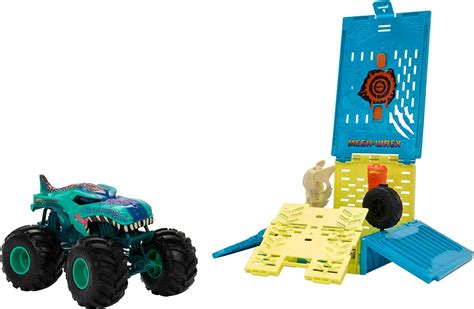 Hot Wheels Monster Trucks Vehículo de Juguete Mega Wrex Caja de Choques 1 24 para niños de 3