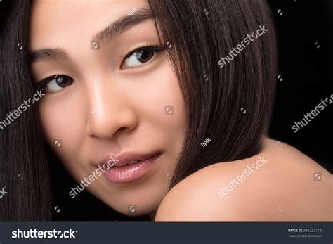 Closeup Portrait Naked Asian Lady Looking Stock Photo Shutterstock
