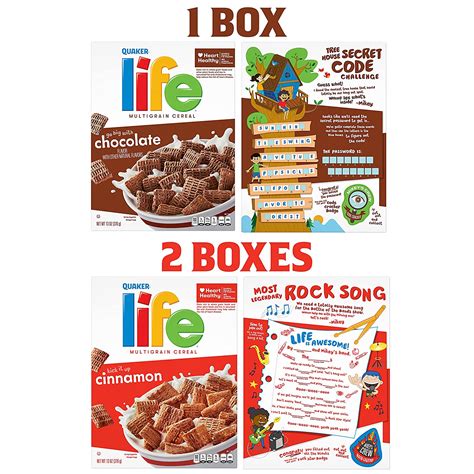 Quaker Life Breakfast Cereal Chocolate And Cinnamon Variety Pack 13 Oz Boxes 3 Pack