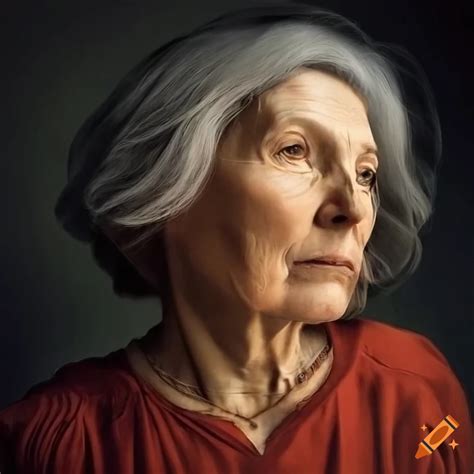 Expressionist Portrait Of An Attractive Mature Woman
