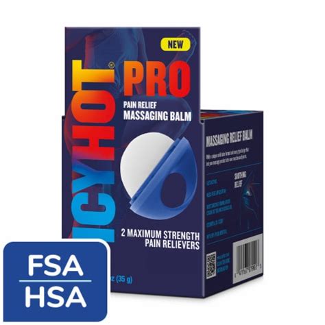 Icy Hot PRO Pain Relief Massaging Balm With Easy Grip Applicator Max Strength Menthol