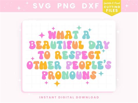 Orgullo Gay Svg Png Pronombres Svg Trans Svg Lgbtq Svg Lgbt Pride Svg Descarga Digital