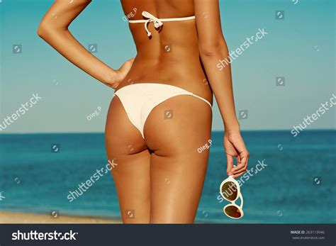 Sexy Back Beautiful Woman Bikini On Stock Photo 263113946 Shutterstock
