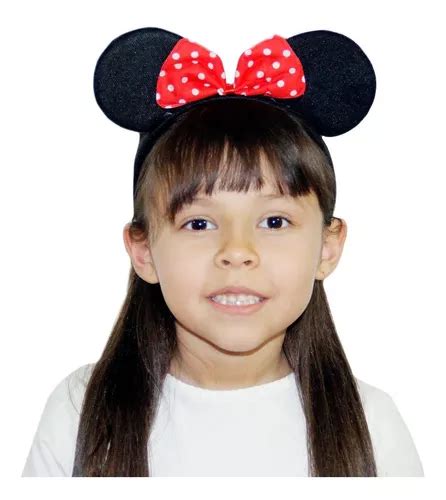 Diadema De Minnie Mouse Con Orejas De Tela Y Mo O Infantil