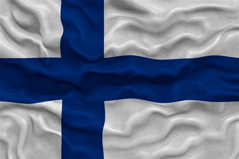 Fondo De La Bandera Nacional De Finlandia Con La Bandera De Finlandia