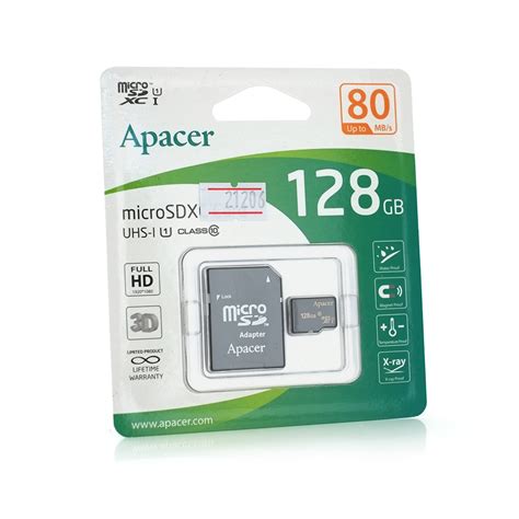 Купить Карта памяти Apacer microSDHC Class 10 UHS-I, 128GB BF, цена ...