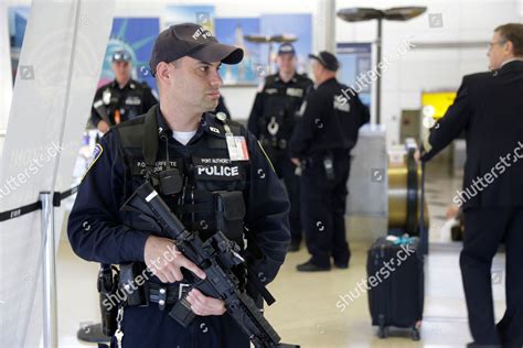 Port Authority Police Patrol Newark Liberty Editorial Stock Photo