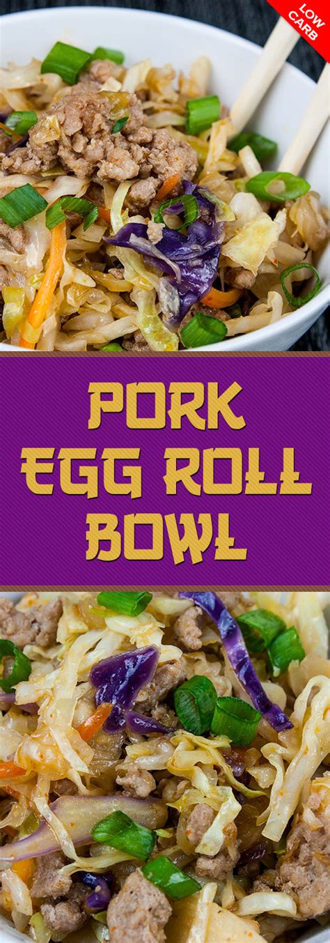 Pork Egg Roll Bowl Don T Sweat The Recipe