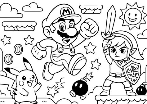 super smash bros coloring pages 5