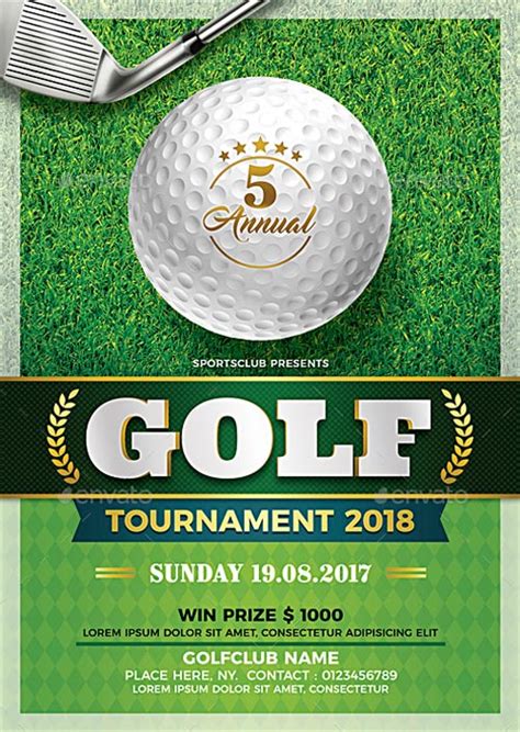 golf tournament flyer template flyer  sport  ffflyer