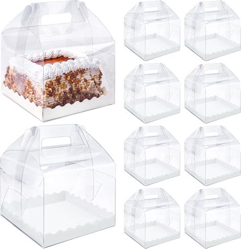 BELLE VOUS 2x Boite A Gateau Haute Transparente En Plastique Avec