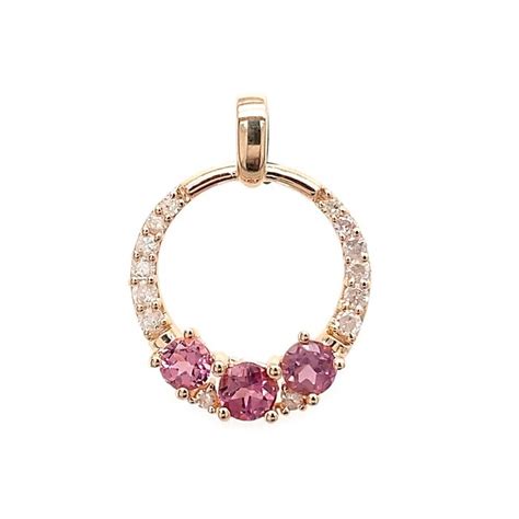 K Ouro Rosa Pendente Ct Turmalina Diamantes Catawiki