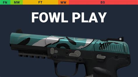 Five Seven Fowl Play Skin Float And Wear Preview Youtube