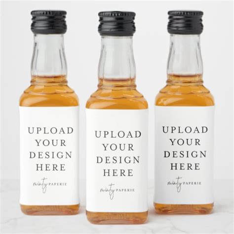 Mini Liquor Bottle Labels 3 X 2 Set Of 10 Zazzle