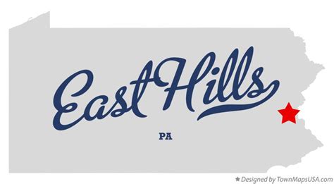 Map of East Hills, PA, Pennsylvania