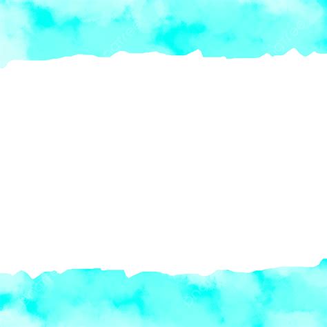 Torn Paper Border White Transparent Watercolor Blue Sky Torn Paper