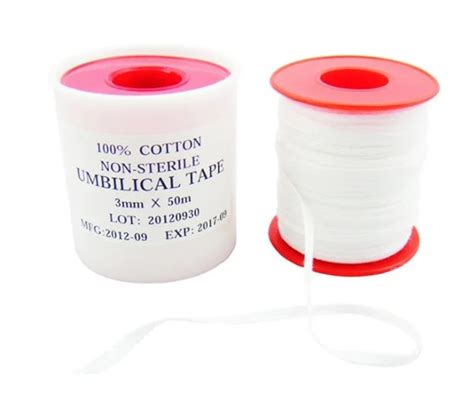 100 Cotton Medical Disposable Infant Umbilical Cord Tape Umbilical