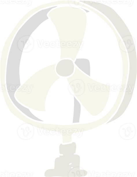 Flat Color Illustration Of Desk Fan 45059337 Png