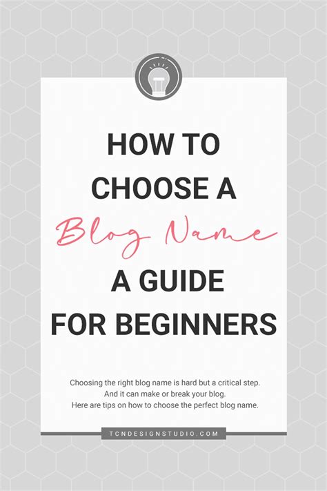 How To Choose A Blog Name A Guide For Beginners TCN Design Studio