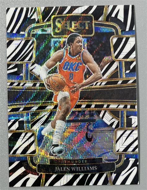 2023 24 Panini Select Jalen Williams Concourse Zebra Wave Prizm Case