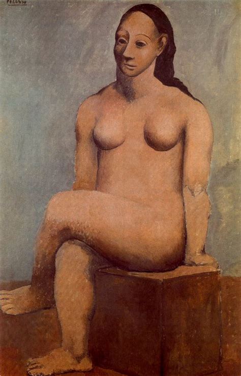 Seated Nude Woman With Crossed Legs By Pablo Picasso 1881 1973 Spain Oil Painting Replica