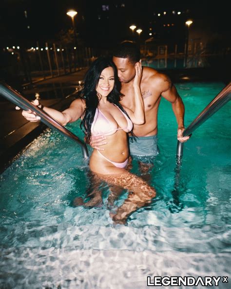 Curvy Latin Milf Mona Azar Enjoys The Company Of Black Dude In The Pool Photos