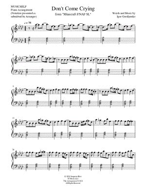 "Don't Come Crying" Sheet Music - 1 Arrangement Available Instantly ...