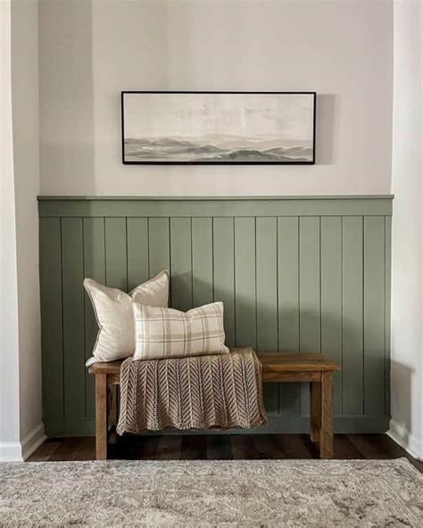 Vertical Shiplap Entryway Wall With Wood Bench Soul And Lane